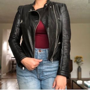 Zara faux leather jacket